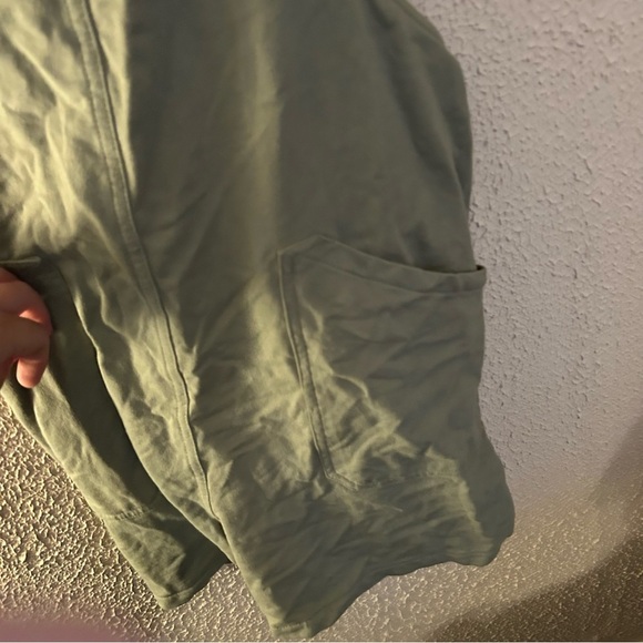 Shoulder Tie-Knot Maternity Overalls Stretchy Romper Shorts Jumpsuit Size Medium - Picture 8 of 9